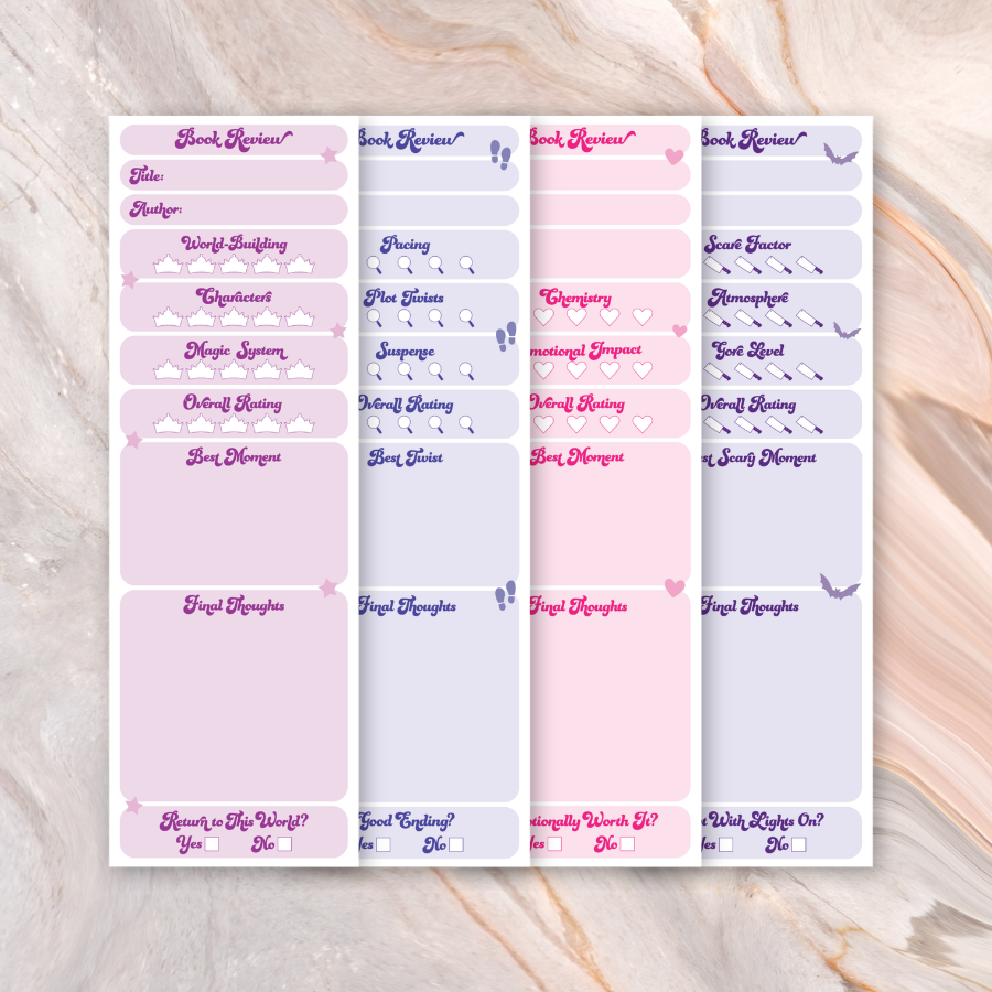 Author Review Bookmarks