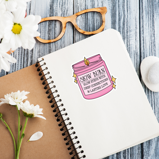 Slow Burn Candle Vinyl Sticker
