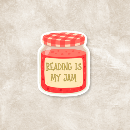 Reading Is My Jam Glossy Sticker
