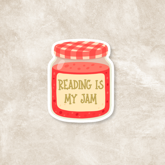 Reading Is My Jam Glossy Sticker
