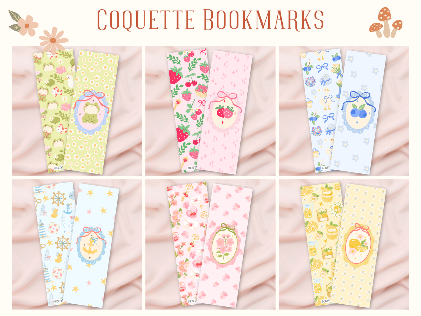 Coquette Bookmarks
