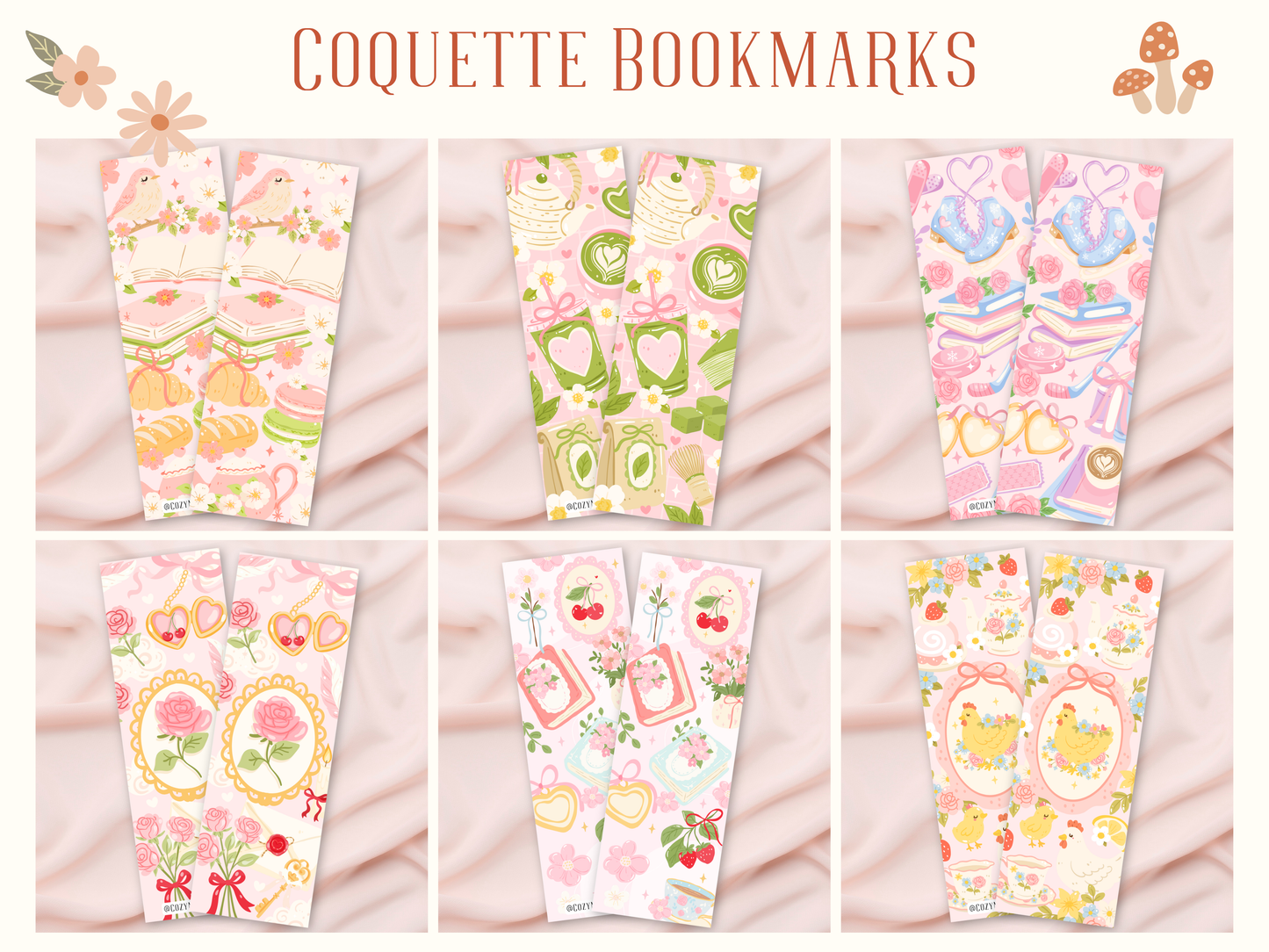 Coquette Bookmarks
