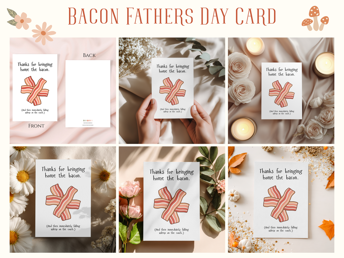 Bacon Father's Day Card