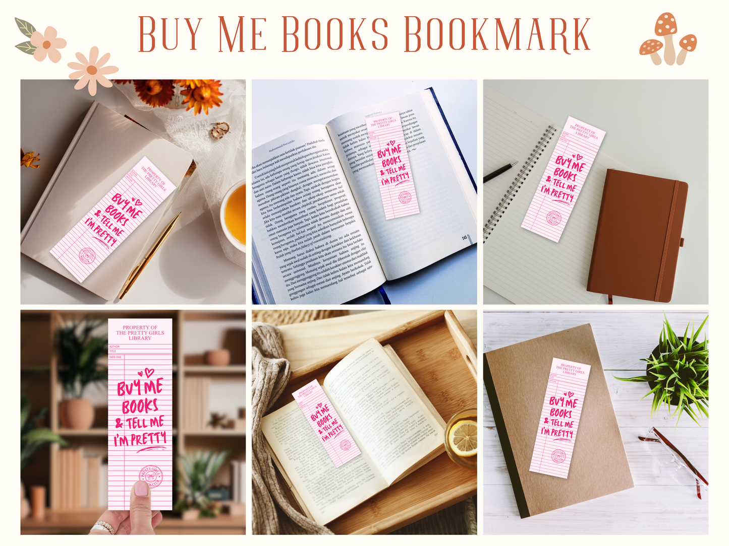 Buy Me Books & Tell Me I'm Pretty Bookmark