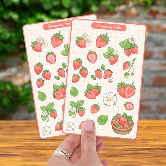 CLOSE OUT SALE | Strawberry Fields Sticker Sheet