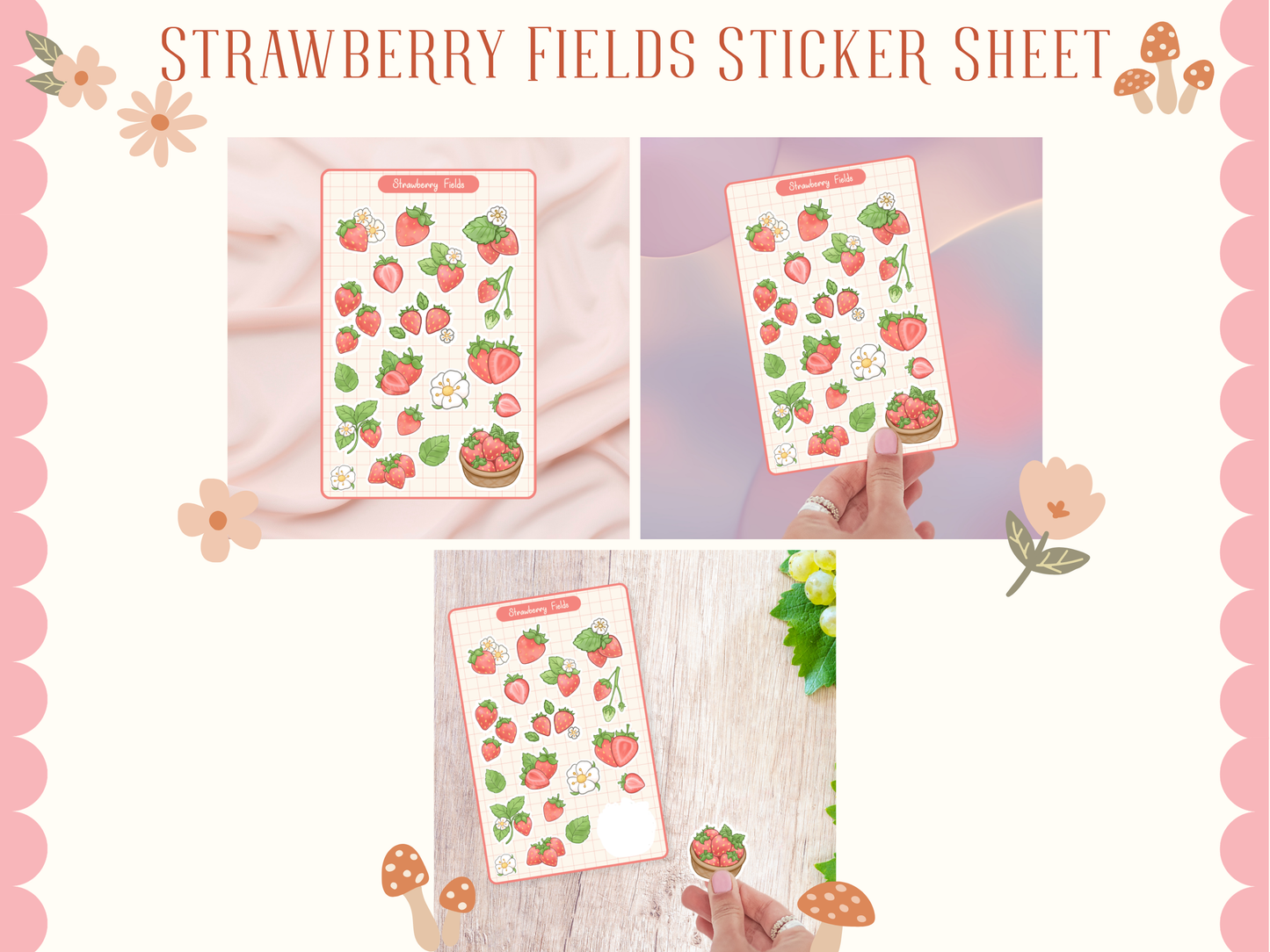 Strawberry Fields Sticker Sheet