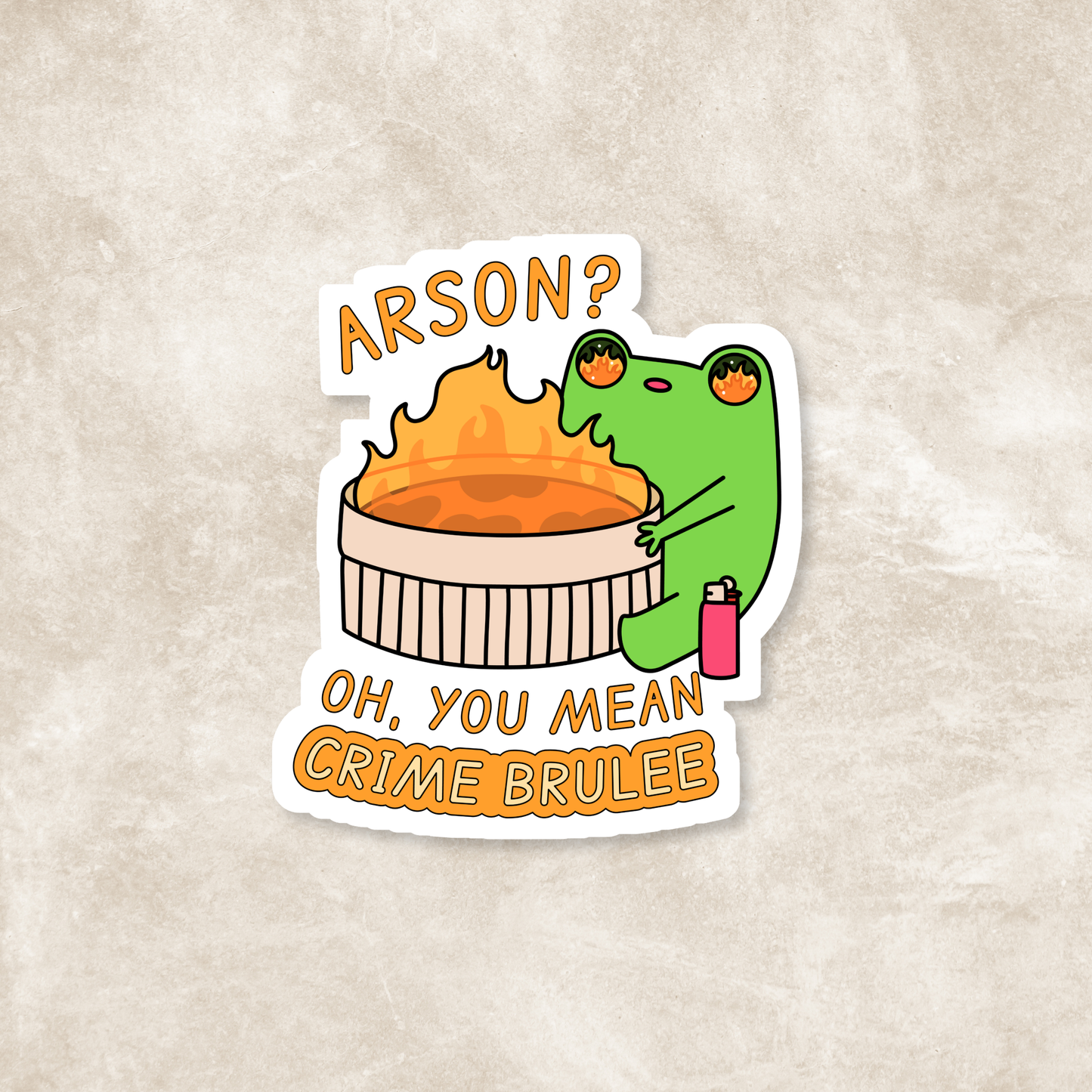 Froggo Arson Glossy Sticker