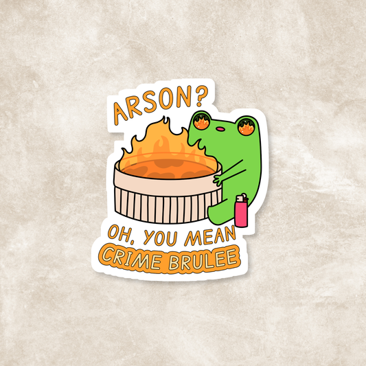 Froggo Arson Glossy Sticker