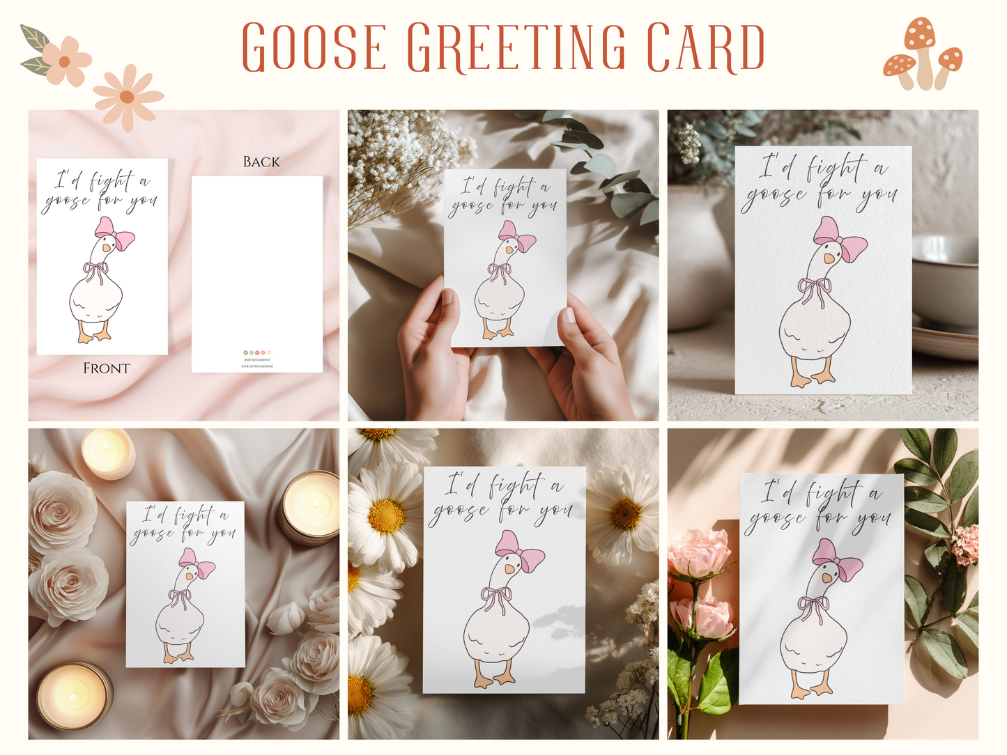 I'd Fight A Goose For You Birthday Card