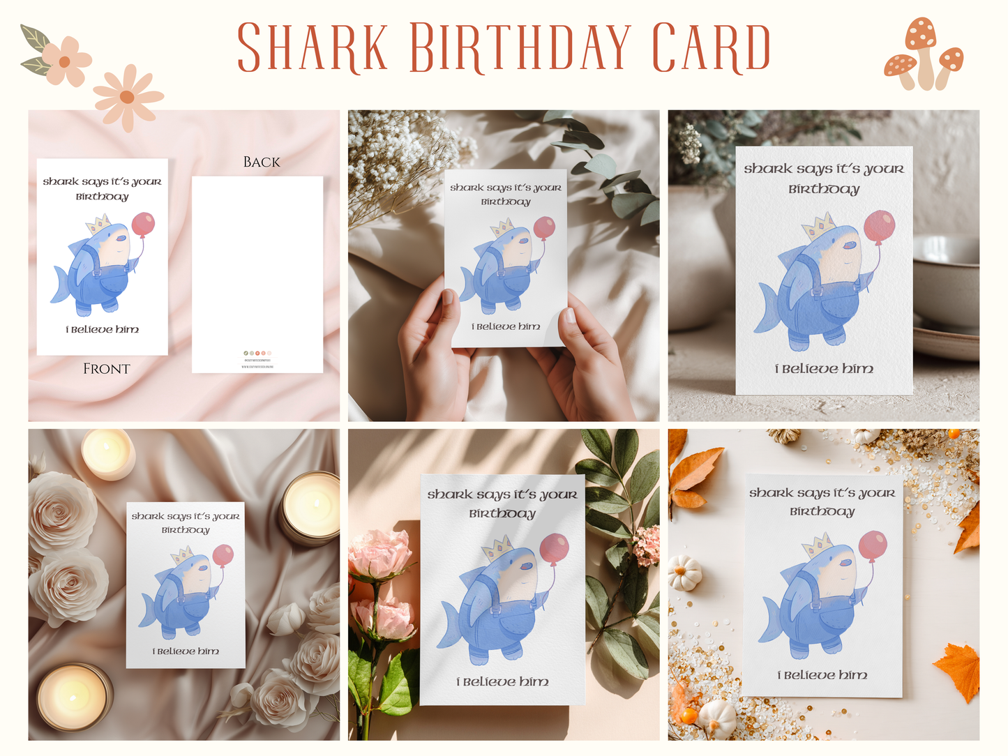 Shark Says It's Your Birthday Card
