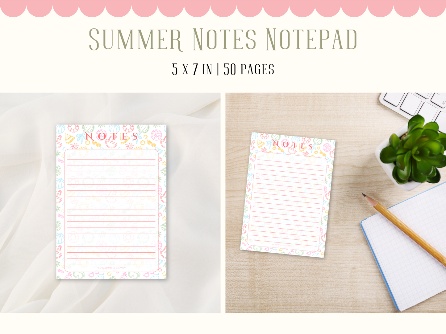 Summer Notes Notepad