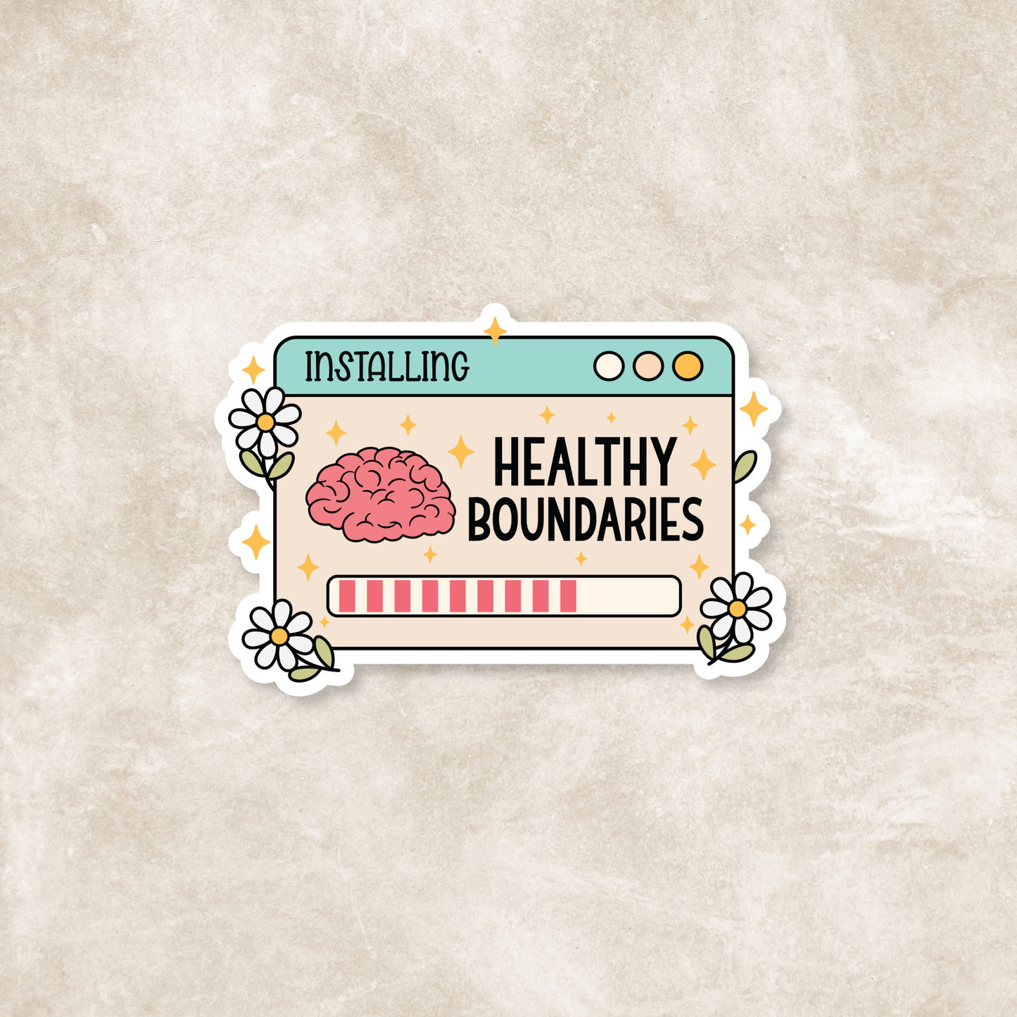 Healthy Boundaries Glossy Sticker