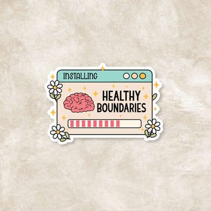 Healthy Boundaries Glossy Sticker