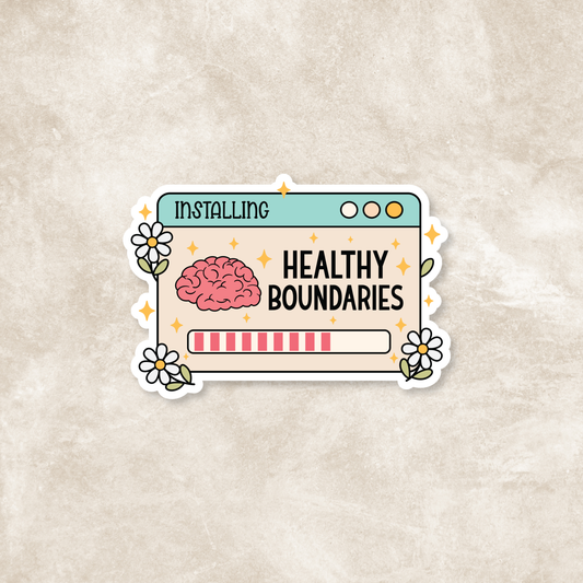 Healthy Boundaries Glossy Sticker