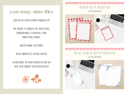 Floral Notes Notepad