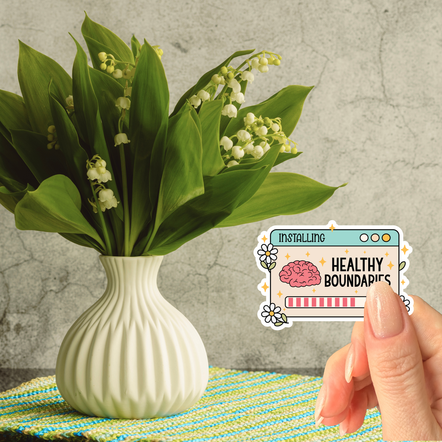 Healthy Boundaries Glossy Sticker