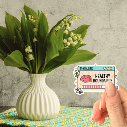Healthy Boundaries Glossy Sticker