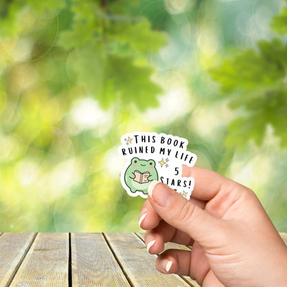 This Book Ruined My Life, 5 Stars! Glossy Sticker
