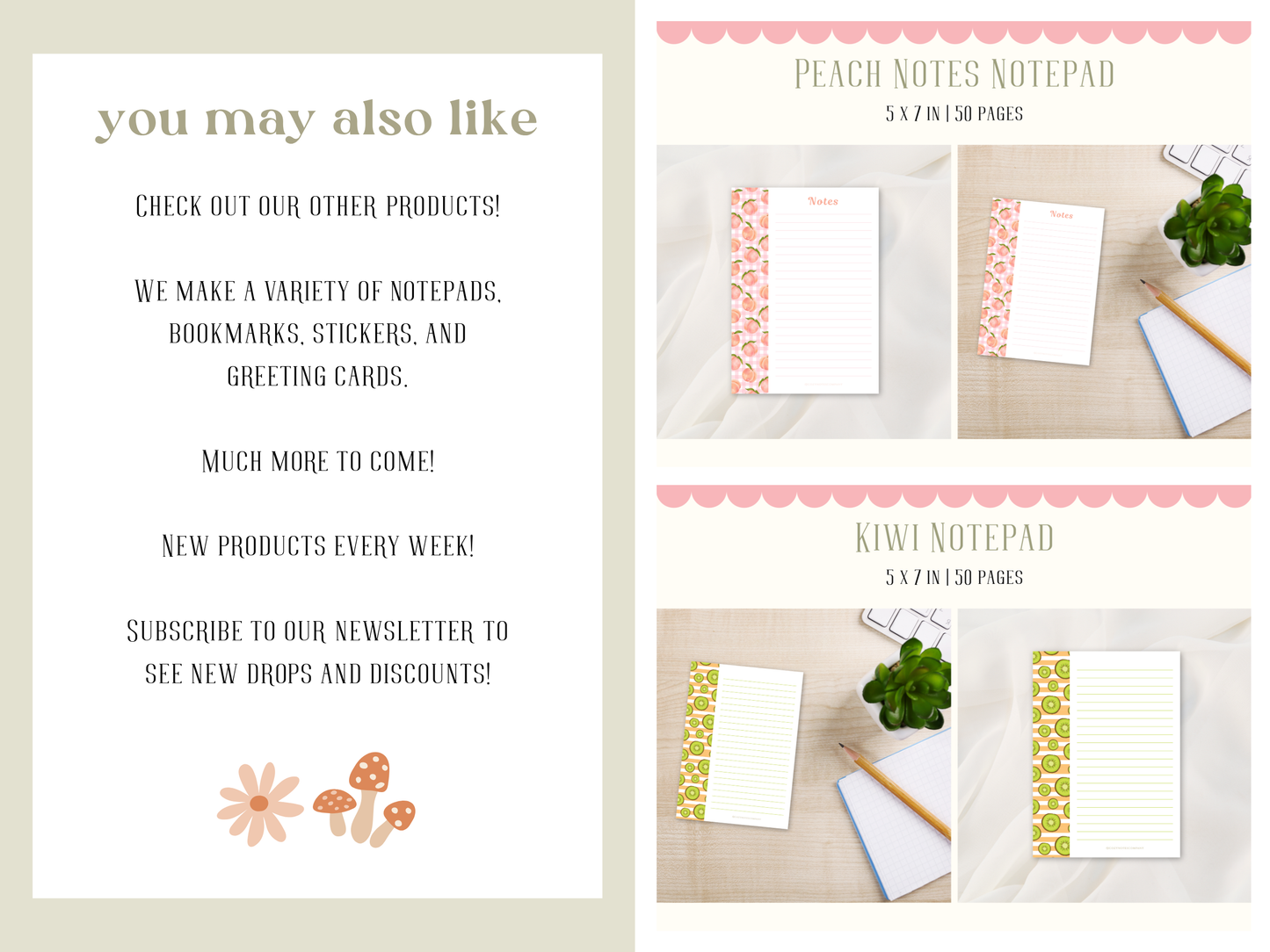 Pink Rose Notes Notepad