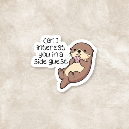 Otter Side Quest Glossy Sticker