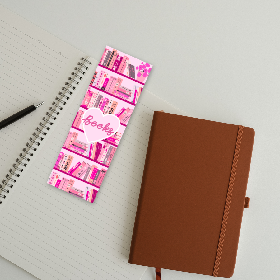 Bookshelf Heart Double-Sided Bookmark