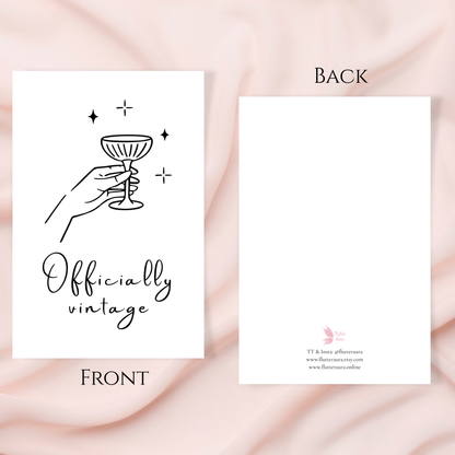 Officially Vintage | 4x6 Card with Envelope