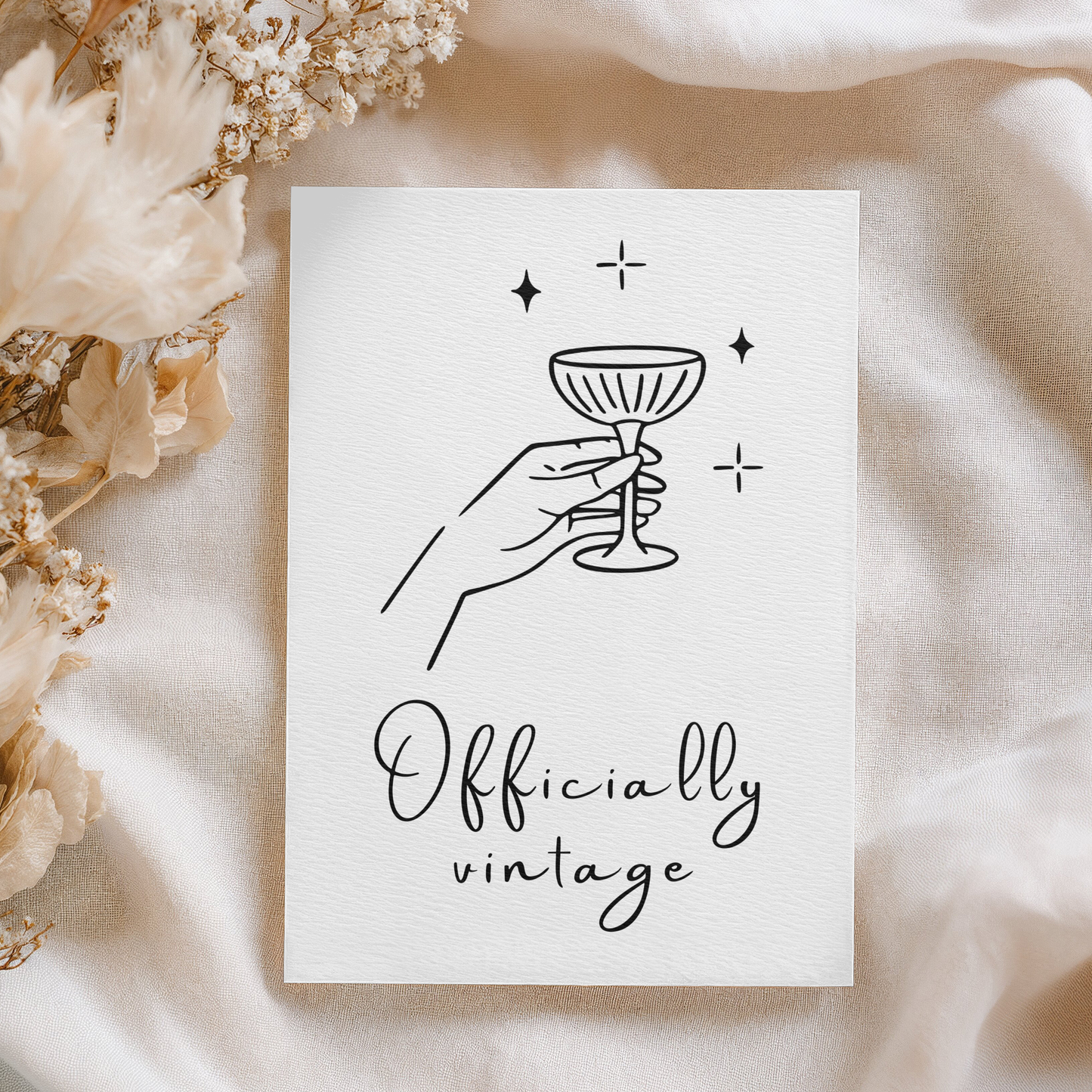 Officially Vintage | 4x6 Card with Envelope