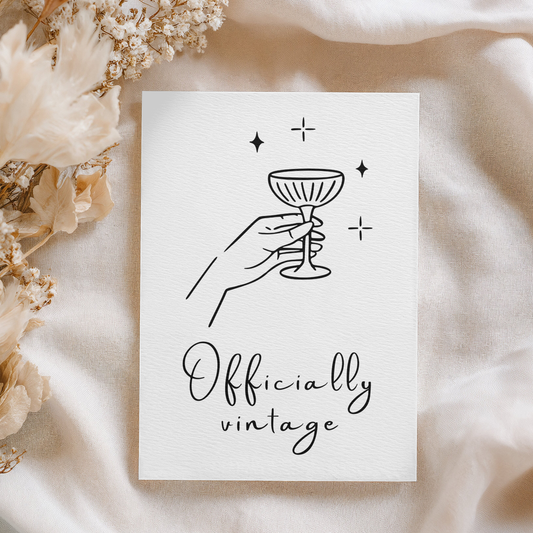 Officially Vintage | 4x6 Card with Envelope