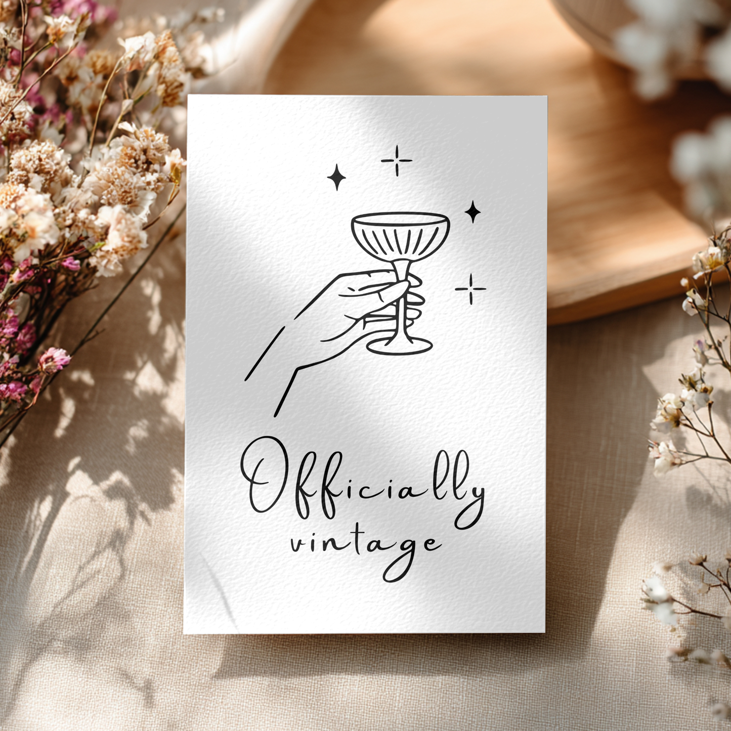 Officially Vintage | 4x6 Card with Envelope