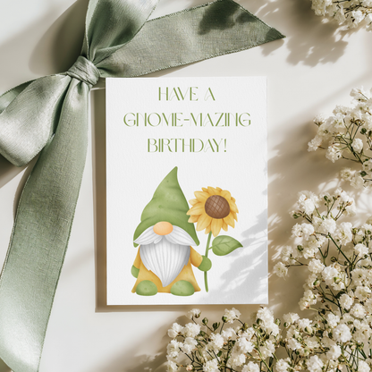 Have A Gnome-Mazing Birthday | 4x6 Card with Envelope