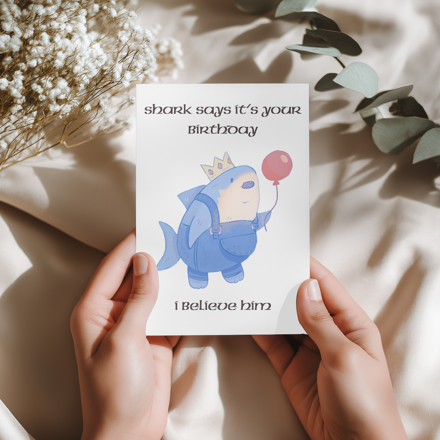 Shark Says It's Your Birthday | 4x6 Card with Envelope