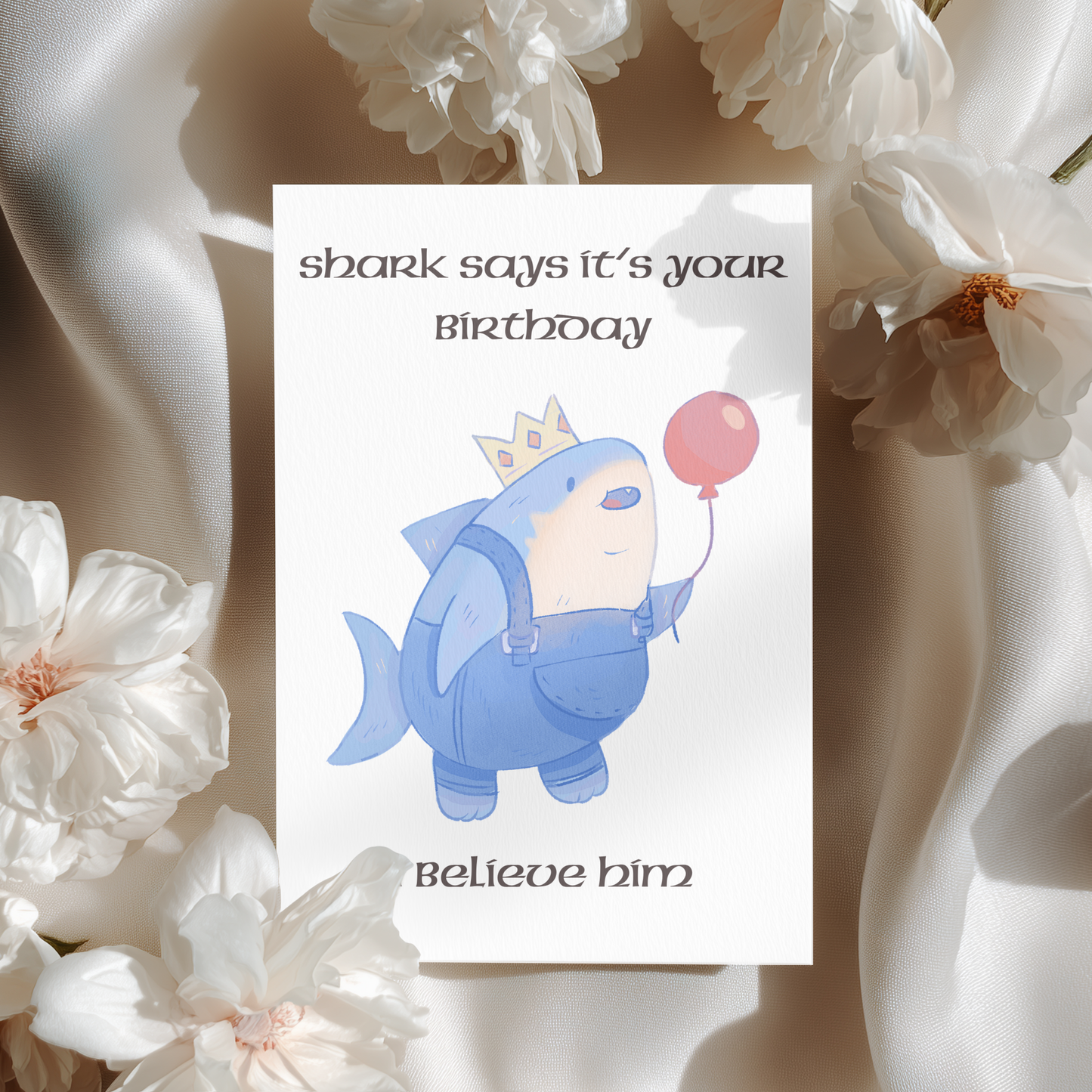 Shark Says It's Your Birthday | 4x6 Card with Envelope
