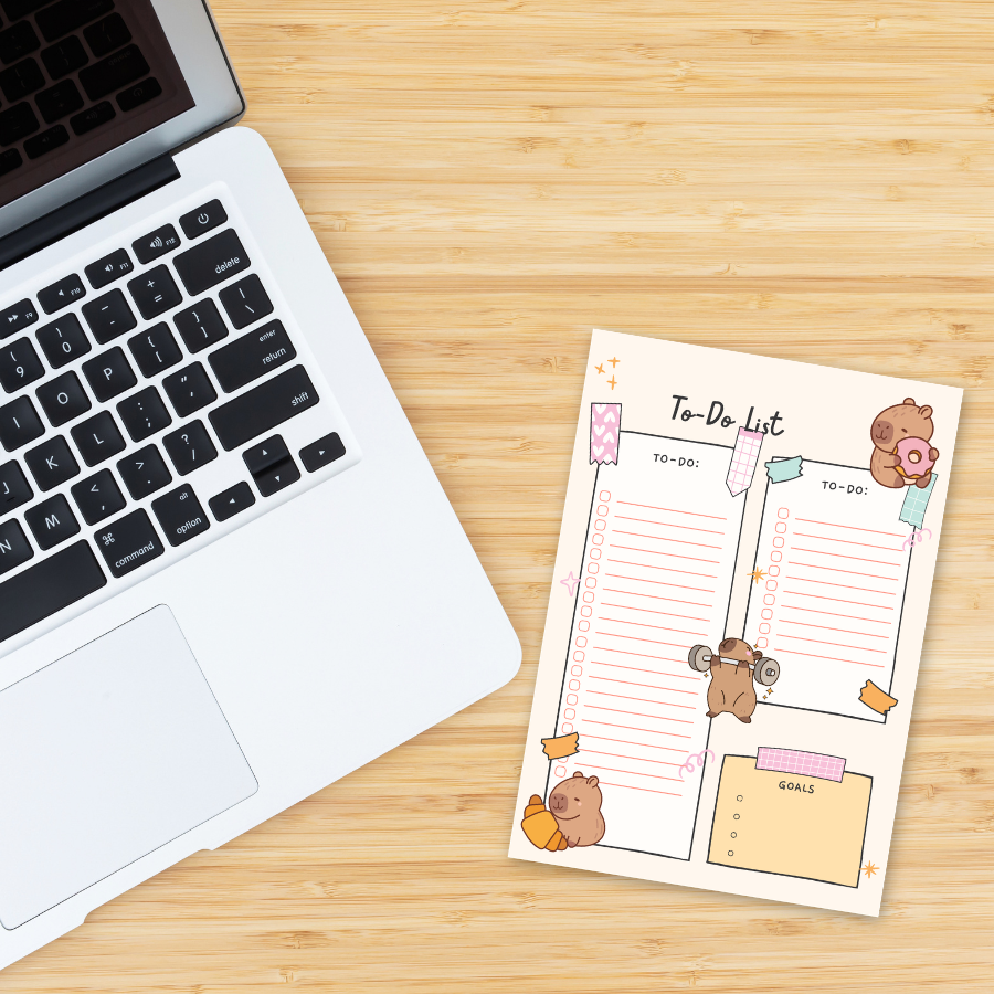 Cute Capybara To-Do List Notepad