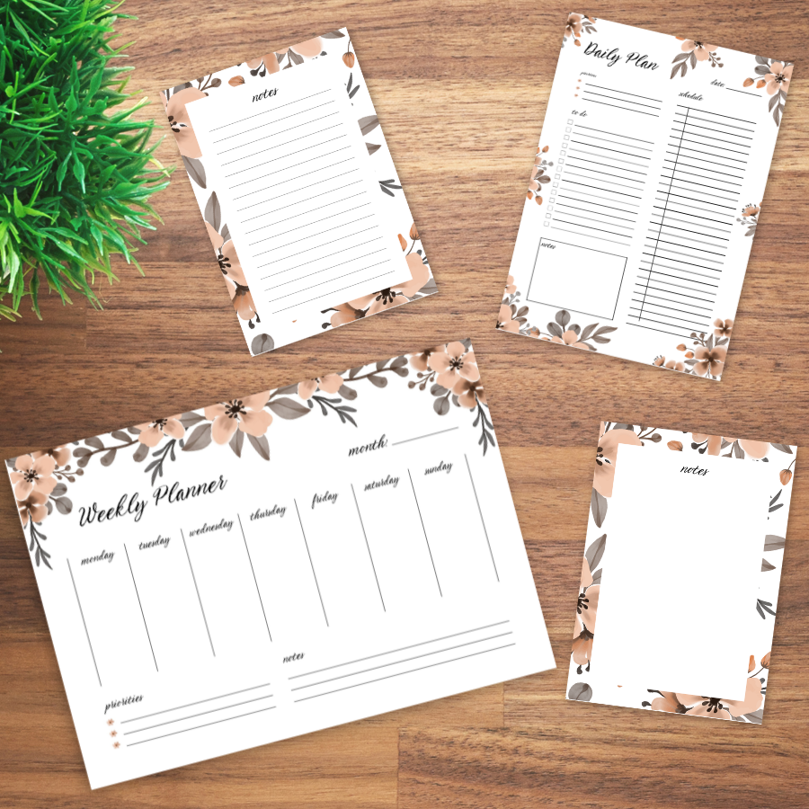 Floral Notepad Set