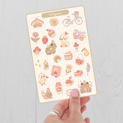 Cottagecore Vinyl Sticker Sheet