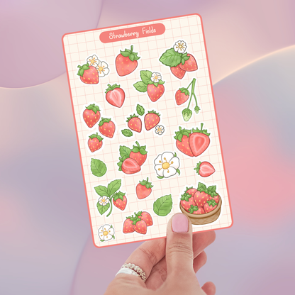 Strawberry Fields Vinyl Sticker Sheet