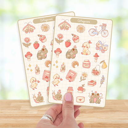 Cottagecore Vinyl Sticker Sheet