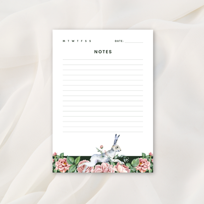 Floral Rabbit Notepad Set