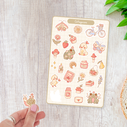 Cottagecore Vinyl Sticker Sheet