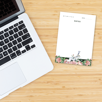 Floral Rabbit Notepad Set
