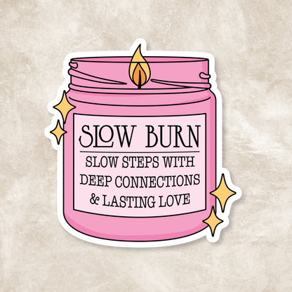 Slow Burn Candle Vinyl Sticker