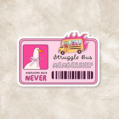 Struggle Bus Vinyl Sticker