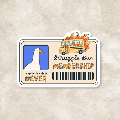 Struggle Bus Vinyl Sticker
